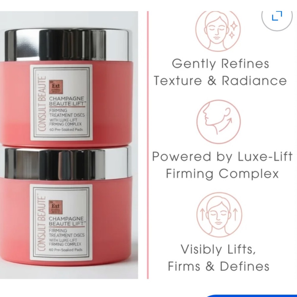Consult Beaute champagne beaute lift firming treatment discs buy one get 1 free